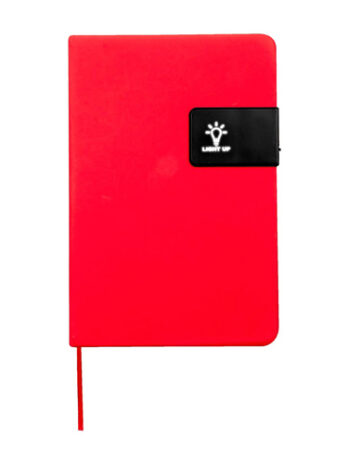 LIBRETA CON LUZ CAFUNE ROJO