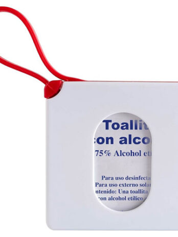 ESTUCHE CON PADS DE ALCOHOL ROJO